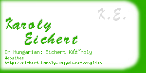 karoly eichert business card